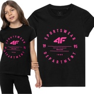 KOSZULKA DZIEWCZĘCA 4F T-SHIRT BAWEŁNIANY TTSHF280