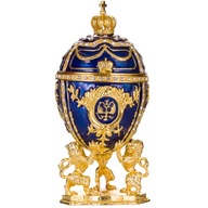 Vajíčko Faberge šperkovnica s korunkou, 15,5cm