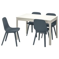 IKEA EKEDALEN/ODGER Stôl 4 stoličky biela/modrá