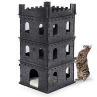 Mačací hrad | Canadian Cat |Felty Fort 3 poschodia s vankúšom