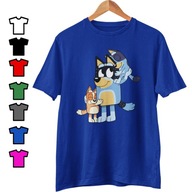 KOSZULKA DZIECIĘCA T-SHIRT - BLUEY I BINGO BAJKI KOLORY WYBÓR - XXXS 86-92