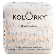 Pieluszki Kolorky Day RAINBOWS S 3-6 kg 25 szt EKO - dla zdrowia dziecka