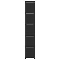 vidaXL Regał z 15 przegrodami z pudełkami, czarny, 103x30x175,5 cm