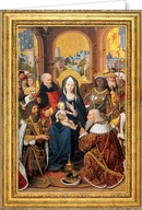Kartka świąteczna religijna z życzeniami Obraz Pokłon Trzech Króli RRT14