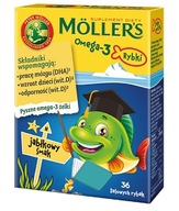 Moller's Omega-3 Ryby, jablkové želé, 36 ks