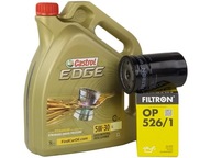 CASTROL EDGE 5W30 LL 5L+FILTR OLEJU OP526/1