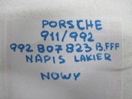 cap moulding bonnet LOGO PORSCHE CARRERA 992807823B