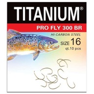 Haczyki Titanium PRO FLY 300BR 10 szt rozm 16