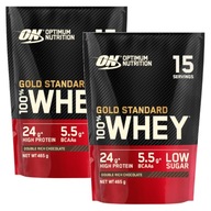 2x Optimum Nutrition Whey Čokoláda BCAA Hmotnosť 450g