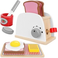 Toster drewniany zabawkowy opiekacz do kanapek do kuchni dziecka