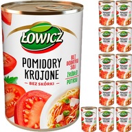 Pomidory krojone Łowicz bez skórki w puszce 12x400g