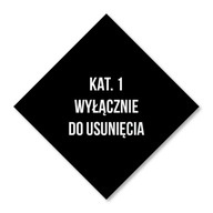 Tablica ADR KAT.1 WYŁĄCZNIE do USUNIĘCIA 30cm PCV