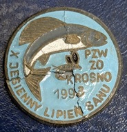 Odznaka wędkarska PZW X Jeś lipień Sanu Krosno 93