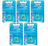 5x NIĆ DENTYSTYCZNA ORAL-B SATIN FLOSS MINT MIĘTOWA 25m