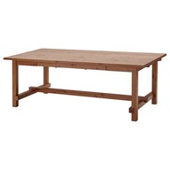 IKEA NORDVIKEN Rozkladací stôl moridlo patina 210/289x105 cm