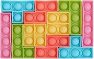 POP IT STAVEBNICE SKLÁDAČKA HRA TETRIS GUMOVÁ 10 DÍLKŮ