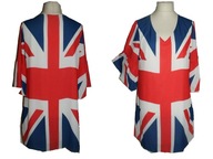 Flaga brytyjska lekka sukienka damska Union Jack anglistka 42 44