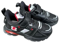 Chlapčenská ľahká športová obuv na suchý zips čierna 35