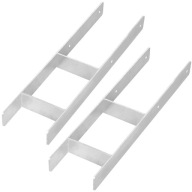 SZETT 2X H-OSZLOP ALAP BEFALAZHATÓ HORGONY TARTÓ ACÉL HORGANYZOTT 15X60 CM