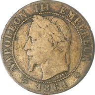 Moneta, Francja, Napoleon III, 1 Centime, 1861, Pa