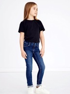 Name it Spodnie jeansowe dziewczęce klasyczne Jeansy Slim elastyczne 158 cm