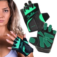 BELTOR RĘKAWICZKI TRENINGOWE DO ĆWICZEŃ LADIES TOUCH FITNESS ZIELONE XS