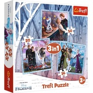 Puzzle 3w1 Układanka KRAINA LODU Magiczna Opowieść ELZA OLAF Anna 3+ Trefl
