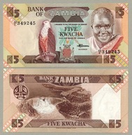 Zambia 5 Kwacha 1988 P-25d UNC