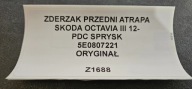 front bumper grille SKODA OCTAVIA III 12- PDC washers original 5E0807221