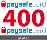 PAYSAFECARD 400 zł ( 200 zł + 200 zł) KOD PIN PSC