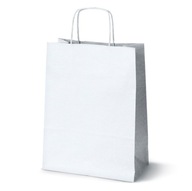 Papierová taška biela 24x10x32 240x100x320 25sz A4