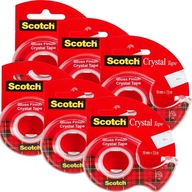 Taśma klejąca Scotch Crystal Tape Mocna Podajnik 6