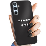 Zadný Kryt Hello Case pre SAMSUNG GALAXY A54 5G PUZDRO S POTLAČOU VZORY antracitové písmená a číslice vlny