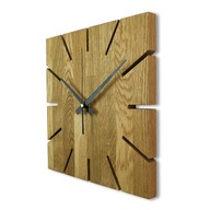 Nástenné hodiny z dubového dreva, Štvorec natural 30 cm