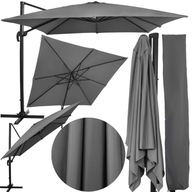 PARASOL OGRODOWY 440cm GRAFIT DUŻY SKŁADANY z wysięgnikiem POKROWIEC GRATIS