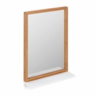 Nástenné zrkadlo obdĺžnik 38x54 cm hnedé