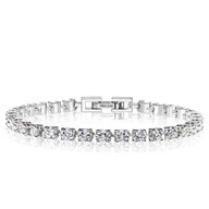 19.0cm 3.5ct Moissanite 925 Silver Tennis Bracelet