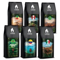 Kawa ZIARNISTA ŚWIEŻO PALONA Prezent Zestaw 6x250g - Palarnia kawy Cubano