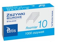 Zszywki biurowe ''10'' 1000 sztuk TETIS GZ101-B