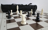 ZESTAW: Figury szachowe 6+ szachownica w torbie CS