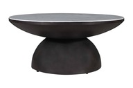 Avola AV2220-2 Konferenčný stolík 89 cm tmavý grafit okrúhly mramorová doska