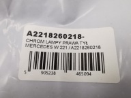 CHROM lights right rear part MERCEDES W 221 / A2218260218