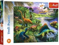 PUZZLE 200 EL DRAPIEŻNE DINOZAURY DINOZAUR TREFL