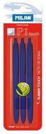 Guľôčkové pero P1 Touch modré (3ks) MILAN