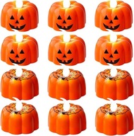 BEZPLAMENNÉ LED SVÍČKY HALLOWEEN 12 ks DÝNĚ
