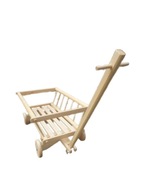 Drevený rebríkový vozík s otočnými kolieskami