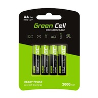 Akumulátorové batérie tyčinky Green Cell GR06 AA R6 2000mAH 1,2V 4 ks