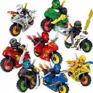 8-dielna sada motocyklov Ninja Minifigure