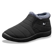 38BJ-Blackwoman Snow Boots Plush Nové teplé členkové topánky pre ženy v zime