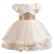 princeznovské šaty puffy show kostým dievčenské flitrové šaty 7M5